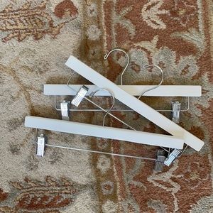 White Wooden Pant Hangers